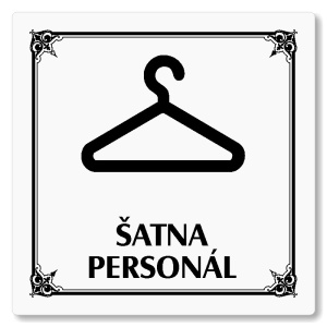 Šatna personál, 148x148mm, bílá, Nebraska
